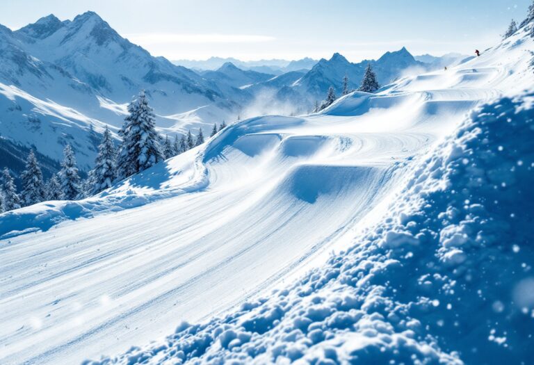 Atleta in azione durante una gara di snowboard cross