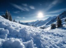 Sciatori partecipano alla Moonlight Classic in Alto Adige