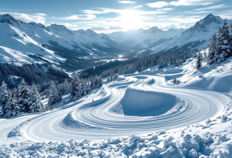 Atleti in azione durante una gara di snowboard cross