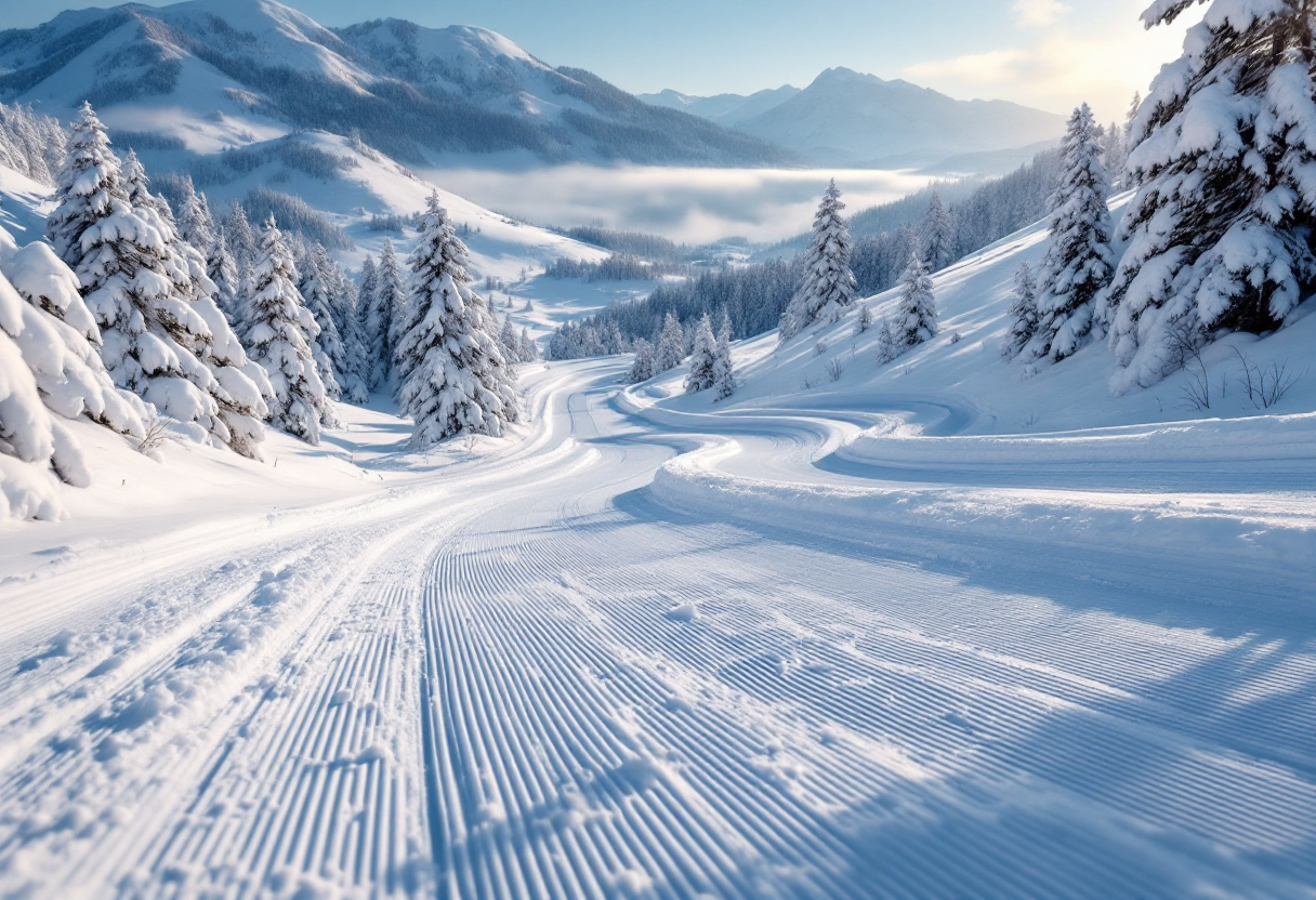 Atleta in azione durante una gara di snowboard cross