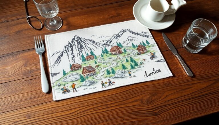 tovaglietta estate in montagna con scene alpine dettagliate 1774044630