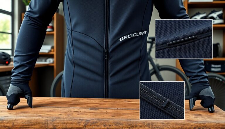 Tuta da gara downhill con tessuti certificati e dettagli tecnici