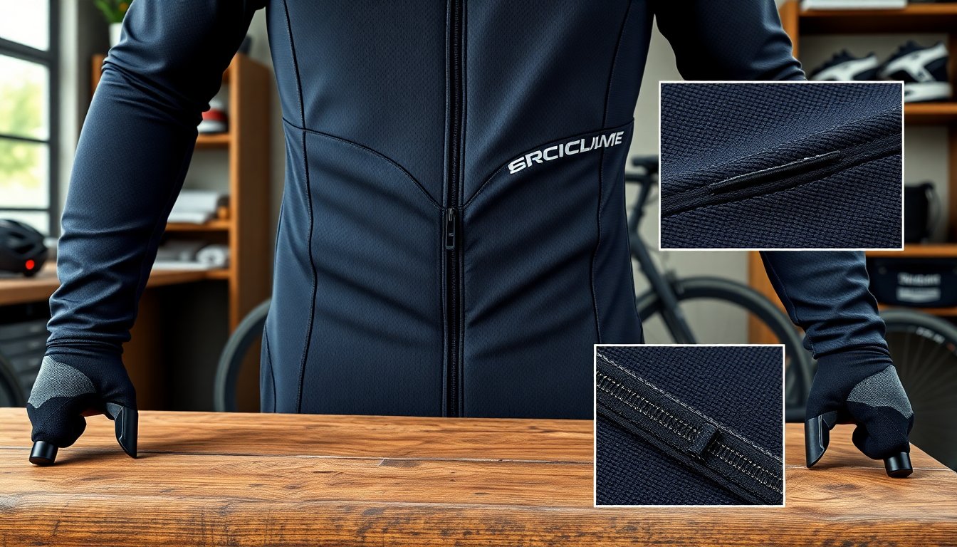 Tuta da gara downhill con tessuti certificati e dettagli tecnici